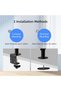 Single Monitor Arm, Tall Monitor Stand 80cm Pole, Max Load 10kg, Monitor Arm Desk Mount for 13-32 inch Screens PC Monitor Stands - Desk Mounted Monitor Mount MD6821 - 6