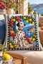 Exotic-Themed Striped Gift-Quality Digitally Printed Single Cushion Cover (1 Piece)