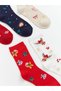A Set of 5 New Year's-Themed Girls' Ankle Socks from UZG STORE for Fashion-Conscious Girls - 3