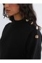 Alita City Lcw Modest Black Knitwear Plain Loose & Baggy Women's Tunic with a Difference - 3