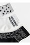 Alita City Ecru Patterned 5-Piece Pack Women's Socks with a Difference - 2
