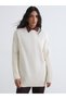 Alita City Lcw Modest Ecru Knitwear Patterned Loose & Baggy Women's Tunic with a Difference