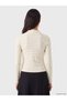 LCW EVERYDAY Ecru Rib Knit Polka Dot Super Skinny & Extra-Tight Long-Sleeve Women's Bodysuit—The ALITA CITY Difference - 4