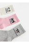 Alita City Ecru Patterned 5-Piece Pack Women's Socks with a Difference - 2