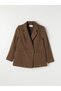 LCW STUDIO Brown Striped Standard & Regular Women's Blazer Jacket, Featuring the ALITA CITY Touch - 6