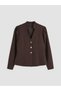 LCW Vision Brown Solid Standard & Regular Women's Jacket, Featuring the ALITA CITY Touch - 5