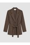 LCW STUDIO Brown Polyviscose Plaid Standard & Regular Women's Blazer Jacket, Featuring the ALITA CITY Touch - 2
