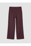 LCW Modest Burgundy Solid Standard & Regular Straight Leg Women's Pants, Featuring the ALITA CITY Touch - 6