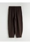 LCW Vision Brown Solid Loose & Wide-Leg Tapered-Leg Women's Pants, Featuring the ALITA CITY Touch - 5