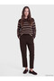 LCW Modest Brown Straight-Leg & Narrow-Leg Women's Pants, Featuring the ALITA CITY Touch