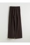 LCW Modest Brown Solid Loose & Oversized Wide-Leg Women's Pants, Featuring the ALITA CITY Touch - 6