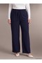 LCW Curve Navy Gabardine Straight-Leg Comfortable & Relaxed Wide-Leg Women's Pants—The ALITA CITY Difference - 2