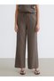 LCW Vision Khaki armure fabric Standard & Regular Wide-Leg Women's Pants, Featuring the ALITA CITY Touch - 3