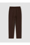 LCW Curve Brown Straight-Leg Comfort & Relax Tapered-Leg Women's Pants, Featuring the ALITA CITY Touch - 5