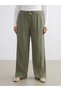 Trendy Picks from Kübra Butik: Plus-Size Textured Muslin Women's Pants with Drawstring Waist - 7