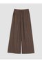 LCW Modest Brown Solid Loose & Oversized Wide-Leg Women's Pants, Featuring the ALITA CITY Touch - 5