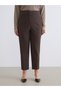 Alita City Farkıyla Lcwaikiki Classic Brown Straight Standard & Regular Shrinkable Leg Women's Trousers - 2