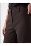 LCW EVERYDAY Brown Solid Standard & Regular Wide-Leg Women's Pants, Featuring the ALITA CITY Touch - 3