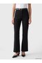 LCW EVERYDAY Black Ponte Solid Straight & Slim Flared Women's Pants, Featuring the ALITA CITY Touch - 2