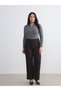LCW EVERYDAY Brown Crinkle Straight Standard & Regular Wide-Leg Women's Pants—The ALITA CITY Difference - 2