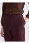 LCW Grace Burgundy Straight-Leg Standard & Regular Women's Pants, Featuring the ALITA CITY Touch - 3