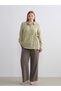 LCW Vision Khaki armure fabric Standard & Regular Wide-Leg Women's Pants, Featuring the ALITA CITY Touch - 2