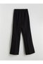 LCW Vision Black Straight-Leg & Slim-Fit Flared Women's Pants, Featuring the ALITA CITY Touch - 6