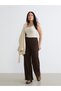 Soulife Brown Interlock Straight-Leg, Loose & Wide-Leg Women's Pants—The ALITA CITY Difference
