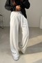 Pleated Sweatpants, ECRU - 4