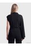 LCW Vision Black Ribbed Knit Sleeveless Women's Blouse with a Mock Neck, Featuring Gencc Quality - 4