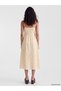 Quality Pieces from Çelebi Store: Checkered Embroidered Rope Strap Waist-Sitting Dress - 4