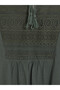 Trendy Picks from Kübra Butik: Tie-Detail Collar, Embroidered, Ruched Blouse - 7