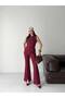 Women's Gold-Buttoned Vest Set and Pants Set with Slits at the Hem—Stylish Two-Piece Set - 3