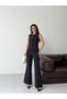 Women's Gold-Buttoned Vest Set and Pants Set with Slits at the Hem—Stylish Two-Piece Set - 5
