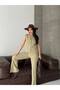 Women's Gold-Buttoned Vest Set and Pants Set with Slits at the Hem—Stylish Two-Piece Set - 5
