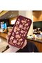 High-Quality Burgundy Case with a Scattered Yellow-Pink Flower Pattern, Compatible with iPhone 7 Plus/8 Plus