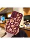 Oppo A54S Compatible High-Quality Burgundy Case with a Scattered Yellow and Pink Flower Pattern