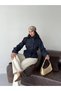 Women's Short Trench Coat with Mock Neck, Belted Design, and Button Detail—Stylish Jacket - 6