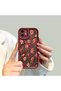 Samsung Galaxy A34-Compatible Burgundy Case with Rose and Butterfly Pattern, Designed Exclusively for Women—A Sophisticated and Stylish Design - 4