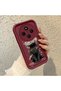 Redmi 14C 4G/5G Compatible Phone Case with Black Cat and Flower Print, Shock-Resistant - 2