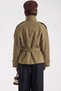 Oversized Short Coat with Mock Neck and Epaulet Detail, Mink Melange 3205 - 6