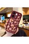 Oppo Reno14 Pro Compatible High-Quality Burgundy Case with a Scattered Yellow-Pink Floral Pattern