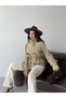 Women's Short Trench Coat with Mock Neck, Belted Design, and Button Detail—Stylish Jacket - 6