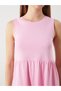 LCW Comfort Pink Jersey Shift Dress, Featuring the ALITA CITY Touch - 3