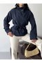 Women's Short Trench Coat with Mock Neck, Belted Design, and Button Detail—Stylish Jacket - 7