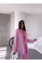 Women's Shawl-Detail Jacket and Pants Set—Long-Tie-Detail, Stylish Two-Piece Set - 6