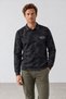New Season Men's Regular Fit Two-Ply Polo Collar Sweatshirt
