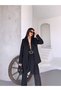 Women's Shawl-Detail Jacket and Pants Set—Long-Tie-Detail, Stylish Two-Piece Set - 3