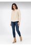 Women's Beige Long Sleeve Basic Shirt - 5