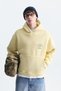 Boxy Fit Lettered Hooded Sweatshirt